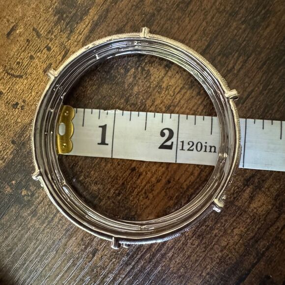 Set of 5 Affinity Diamond Sterling Silver Bangle Bracelets 925 Vintage 8 Inch - Picture 12 of 15